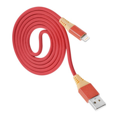 کابل USB دارای گواهی MFi با ایمنی بالا 5 ولت 2.4 آمپر رنگ قرمز برای تلفن